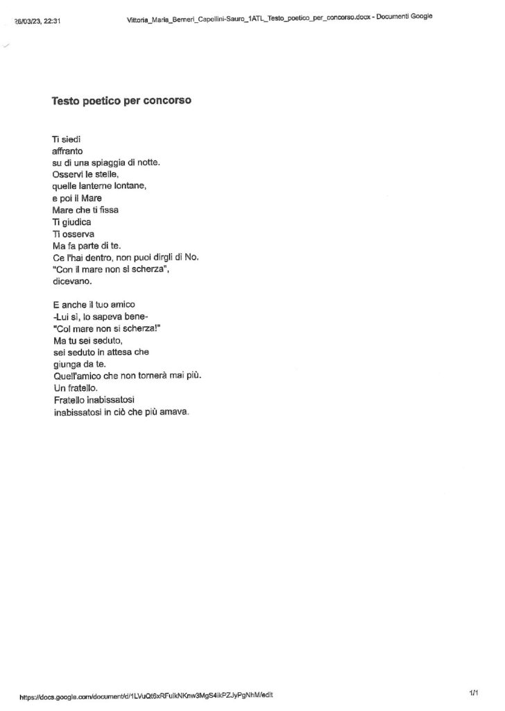 Poesia Col Mare Non Si Scherza Di Vittoria Berneri