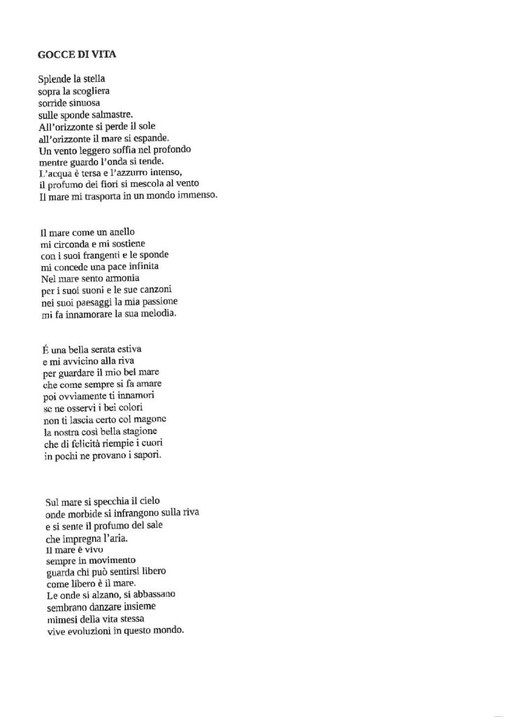 Poesia Gocce Di Vita Di Gjyli, Murgese, Piras, Hidri, Righi