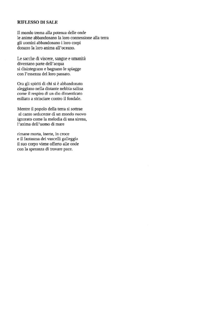 Poesia Riflesso Di Sale Di F. Spasiano